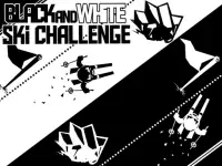 Black & white ski challenge background