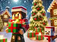 Minecraft Christmas Jigsaw: Festive Pixel Art Fun background