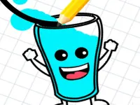Happy Glass : Fill the Glass by Draw Lines background