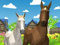 Horse Family Animal Simulator 3D background