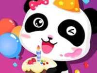 Happy Birthday Party With Baby Panda background