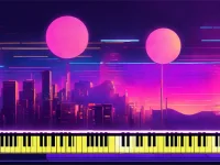 Piano Game star 5 background