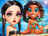 Wave Chic Ocean Fashion Frenzy background