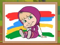 Masha and the Bear Coloring Book background