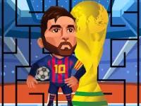 Messi in a maze background