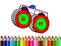 BTS Monster Truck Coloring background