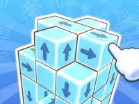 New Years Cube in 3D background