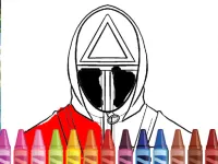 Squid Game Coloring Round background