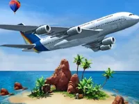 Airplane Simulator Island Travel background