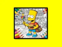 BTS Simpsons Coloring Book background
