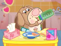 Hippo Baby Care Game background