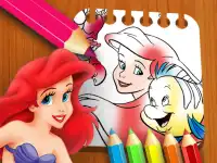 The Little Mermaid Coloring Book background