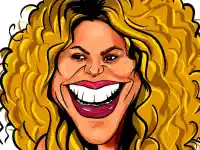 Shakira Funny Face background