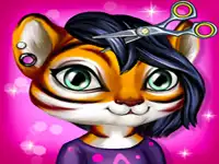 Cute Animal Hair Salon background