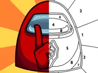 Among Us Coloring Book 1 background