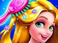 Long Hair Princess Hair Salon background