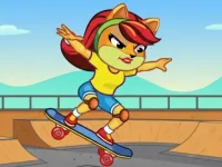 Cat Girl Skater background
