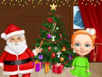 Sweet Baby Girl Christmas background