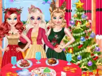 Princess Perfect Christmas Party Prep background