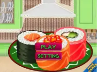 Sushi Roll 3D Cool background