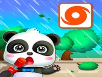 Baby Panda Hurricane Safety background