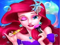 Mermaid Princess Makeup - Girl Fashion Salon game background