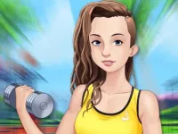 Fitness Girls Dress Up background