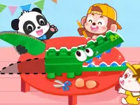 Baby Panda Animal Puzzle background