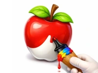 Easy Apple Coloring Book background