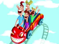 Roller coaster leap background