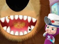 Masha And The Bear Dentist Game background