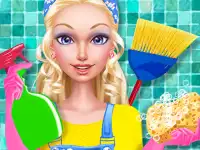 Fashion Doll House Cleaning background