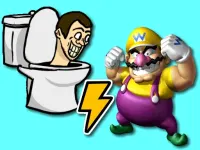 Skibidi Toilet vs Wario background