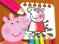 PeppaPig Coloring Book background