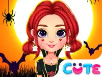 Rainbow Girls Halloween Salon background