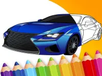 draw Car - Japanese Luxury Cars Coloring Book background