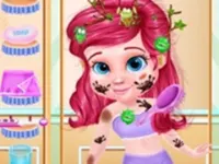 Messy Little Mermaid Makeover - Makeup & Dressup background