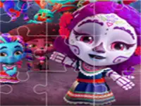 Super Monster Halloween Jigsaw background