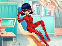 Dotted-Girl Ambulance For Superhero background