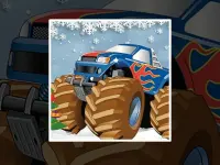 Winter Monster Truck Puzzles background