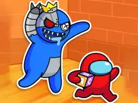 Rainbow Friends Survival Puzzle background