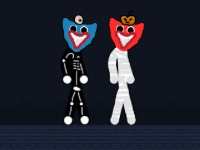 Stickman Huggy Spooky Holiday background