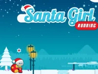 Santa Girl Running background