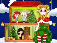 Christmas Puppet Princess House background