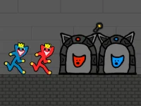 Red and Blue Stickman Huggy 2 background