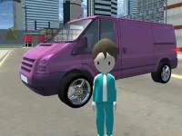 Squid Gamer City Driving Gang background