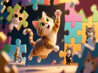 Funny Puzzle: Cats background