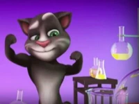 Talking Tom in Laboratory background
