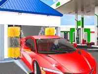 Gas Station: Car Parking background