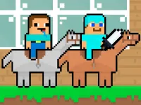 Noob vs Pro HorseCraft background